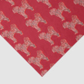 Cavapoo Schattigee Kersthond Silhouette Rood Tissuepapier (Detail)