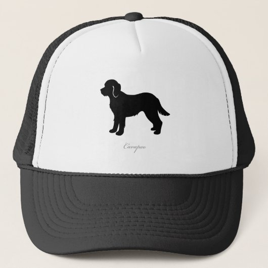 Cavapoo silhouette trucker pet (Voorkant)