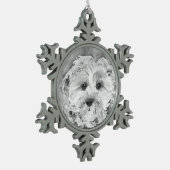 Cavapoo waterverf. keramische bal ornament (Links)