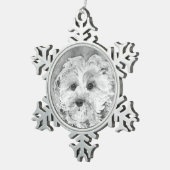 Cavapoo waterverf. keramische bal ornament (Rechts)