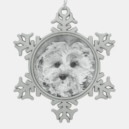 Cavapoo waterverf. keramische bal ornament