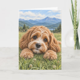 Cavapoo wenskaart kaart
