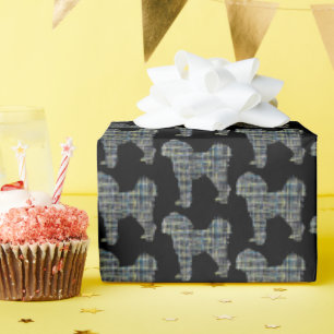 Cavapoo Yellow & Black Grid Line Cadeaupapier