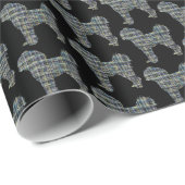 Cavapoo Yellow & Black Grid Line Cadeaupapier (Rol Hoek)