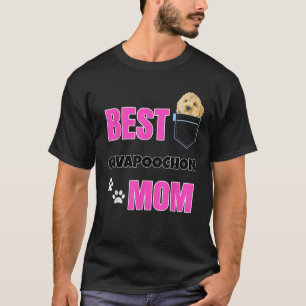 Cavapoochon in pocket Puppy Hondenliefhebber schat T-shirt