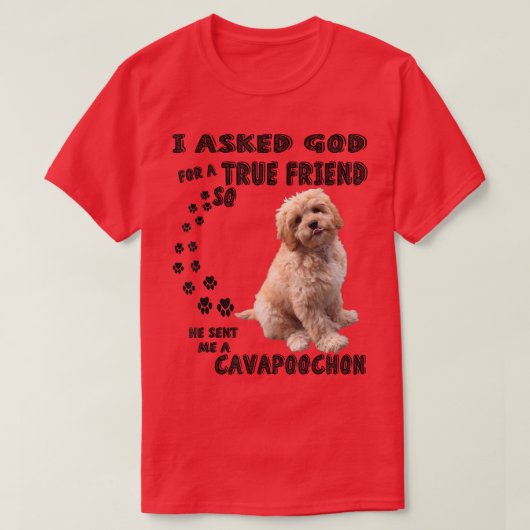 Cavapoochon Quote mam Pap Lover Costume Cute Cavo T-shirt (Design voorkant)