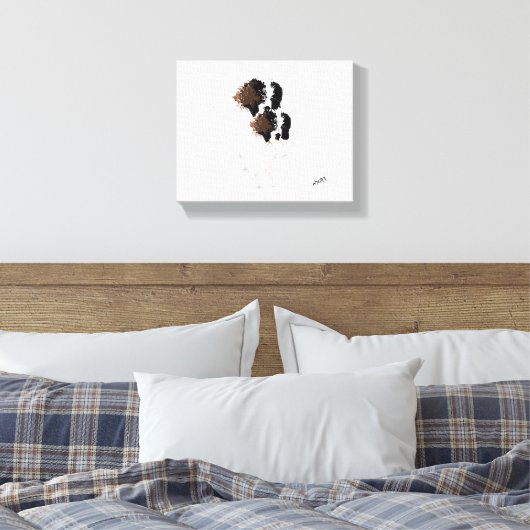 Cavaskunst: gevangen in een sneeuwstorm canvas afdruk (Insitu (Slaapkamer))