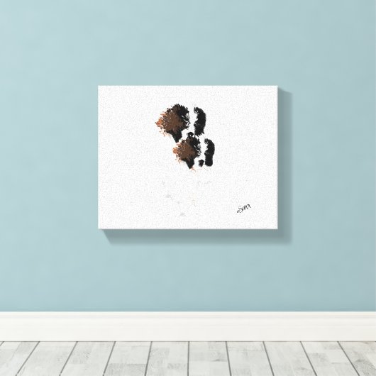 Cavaskunst: gevangen in een sneeuwstorm canvas afdruk (Insitu (Houten vloer))