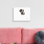 Cavaskunst: gevangen in een sneeuwstorm canvas afdruk (Insitu (Woonkamer))