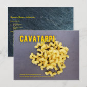 Cavatappi Italienisches Restaurant Rezept zutat Briefkaart (Voorkant / Achterkant)