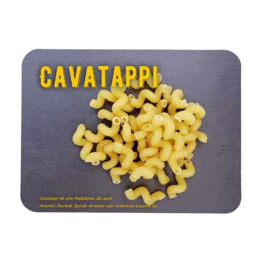 Cavatappi Italienisches Rezept zutat Magneet (Horizontaal)