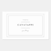 Cavatappi Pasta Etiket Stickers (Voorkant)
