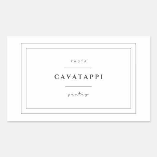Cavatappi Pasta Etiket Stickers (Voorkant)