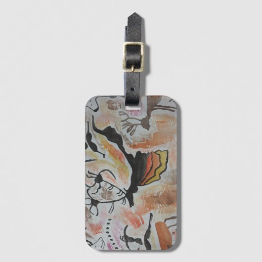 Cave Art Abstract Bagagelabel (Voorkant (verticaal))