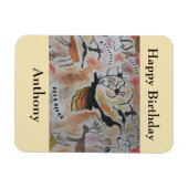 Cave Art Abstract Birthday Magnet Magneet (Horizontaal)