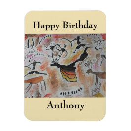 Cave Art Abstract Birthday Magnet Magneet