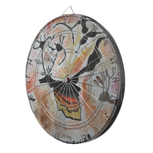 Cave Art Abstract Dartbord (Voorkant Rechts)