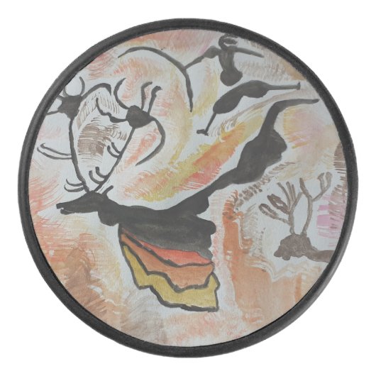 Cave Art Abstract Hockey Puck (Voorkant)