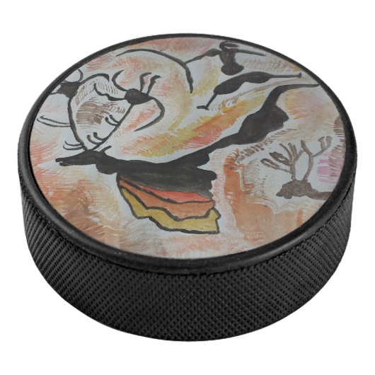 Cave Art Abstract Hockey Puck (3/4)