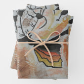 Cave Art Abstract Inpakpapier Vel (In situ)