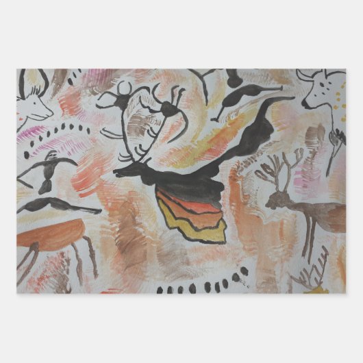 Cave Art Abstract Inpakpapier Vel (Voorkant)