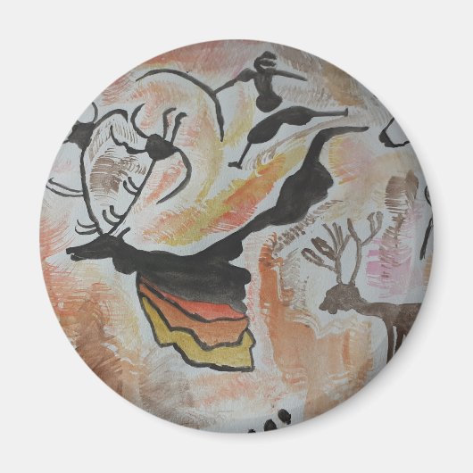 Cave Art Abstract Magnet (Voorkant)