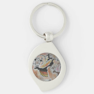 Cave Art Abstract Metal Key Ring Sleutelhanger