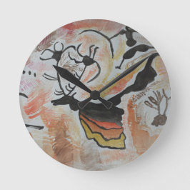 Cave Art Abstract Ronde Klok