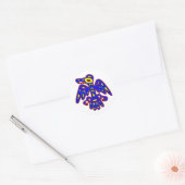 Cave Art, Ancient Bird Drawing Ronde Sticker (Envelop)
