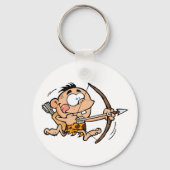 Cave Boy met buis en Pijl Sleutelhanger (Achterkant)