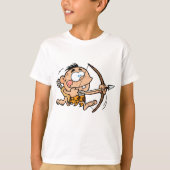Cave Boy met buis en Pijl T-shirt (Voorkant)