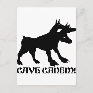 CAVE CANEM - BEWARE OF DOG Latijn Briefkaart