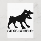 CAVE CANEM - BEWARE OF DOG Latijn Briefkaart (Voorkant)