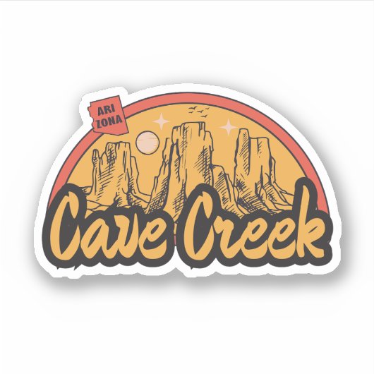 Cave Creek, Arizona Sticker (Voorkant)