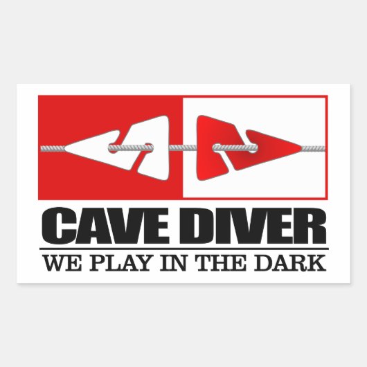 Cave Diver (LM) Rechthoekige Sticker (Voorkant)
