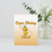 Cave Diving Chick Briefkaart (Staand voorkant)
