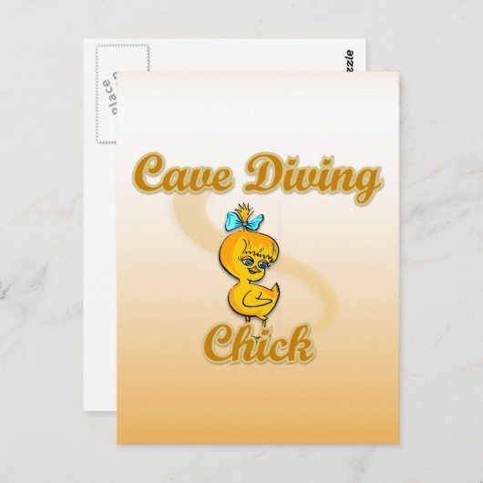 Cave Diving Chick Briefkaart (Voorkant / Achterkant)