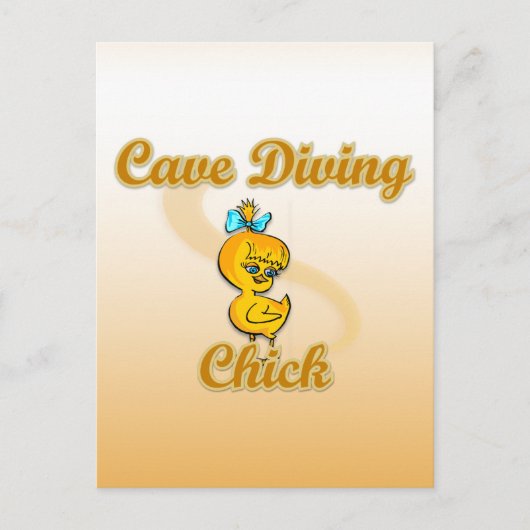 Cave Diving Chick Briefkaart (Voorkant)
