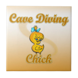 Cave Diving Chick Tegeltje
