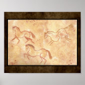 Cave Drawing Painting of Horses Poster (Voorkant)