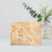 Cave Drawing Schilderen van paarden Briefkaart (Staand voorkant)