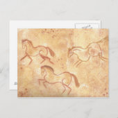 Cave Drawing Schilderen van paarden Briefkaart (Voorkant / Achterkant)