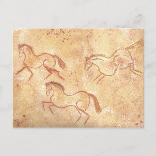 Cave Drawing Schilderen van paarden Briefkaart (Voorkant)