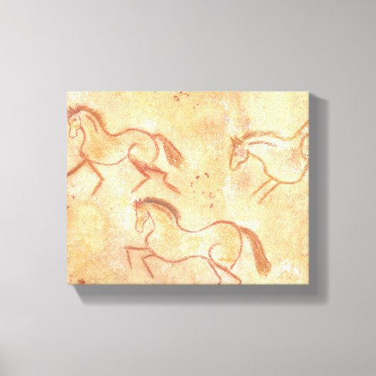 Cave Drawing Schilderen van paarden Canvas Afdruk (Voorkant)