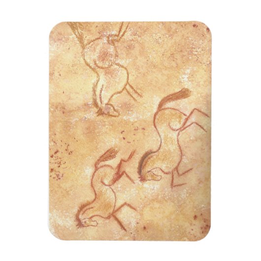 Cave Drawing Schilderen van paarden Magneet (Verticaal)