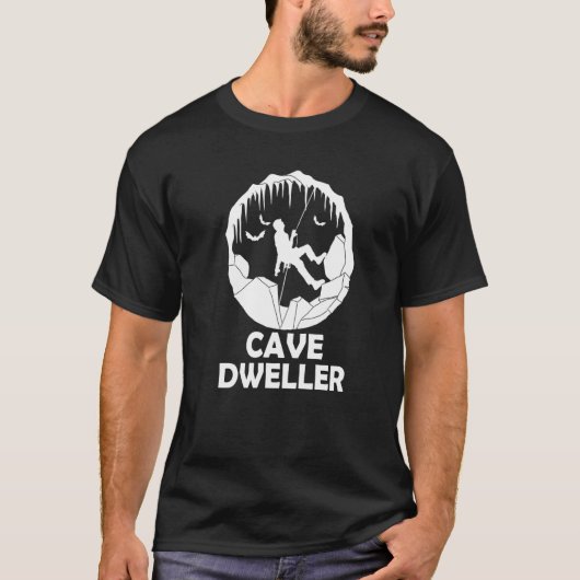 Cave Dweller Cave Speleology Spelunking T-shirt (Voorkant)