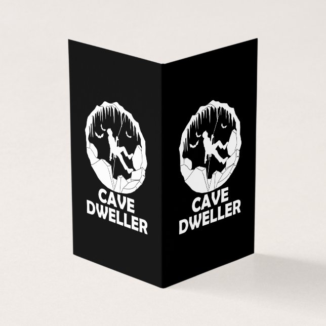 Cave Dweller - Funny Caver Spelunking Speleology Kaart (Buitenkant)