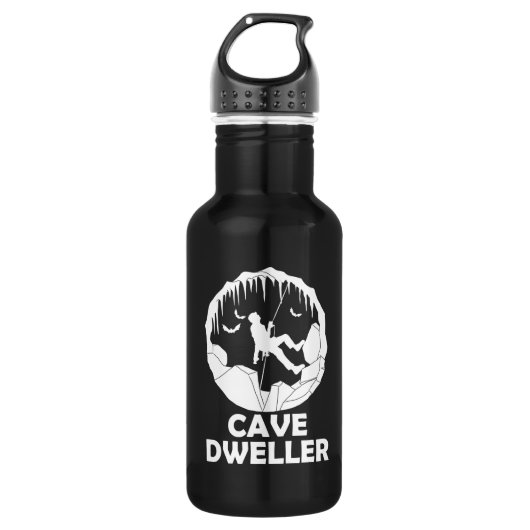 Cave Dweller - Funny Caver Spelunking Speleology Waterfles (Voorkant)