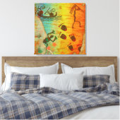 Cave Dwelling Native American DECOR Wrapped Canvas (Insitu (Slaapkamer))