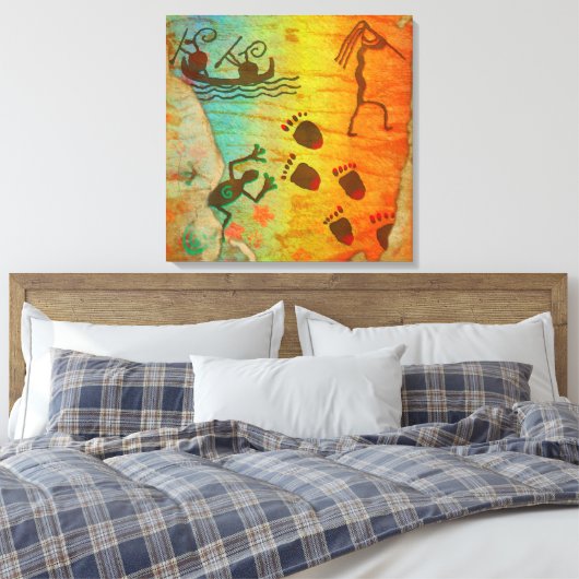 Cave Dwelling Native American DECOR Wrapped Canvas (Insitu (Slaapkamer))